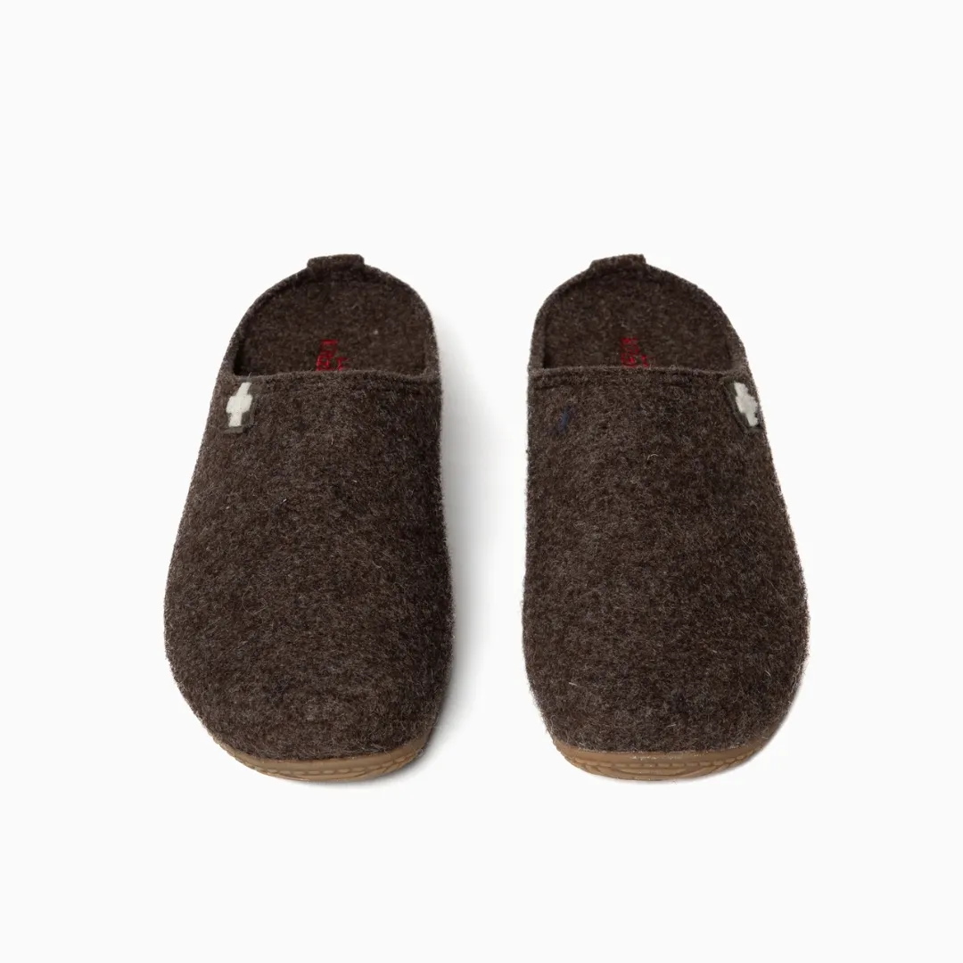 Gipfelkreuz Filz- Pantoffe Pantoffel Filz mit Fußbett