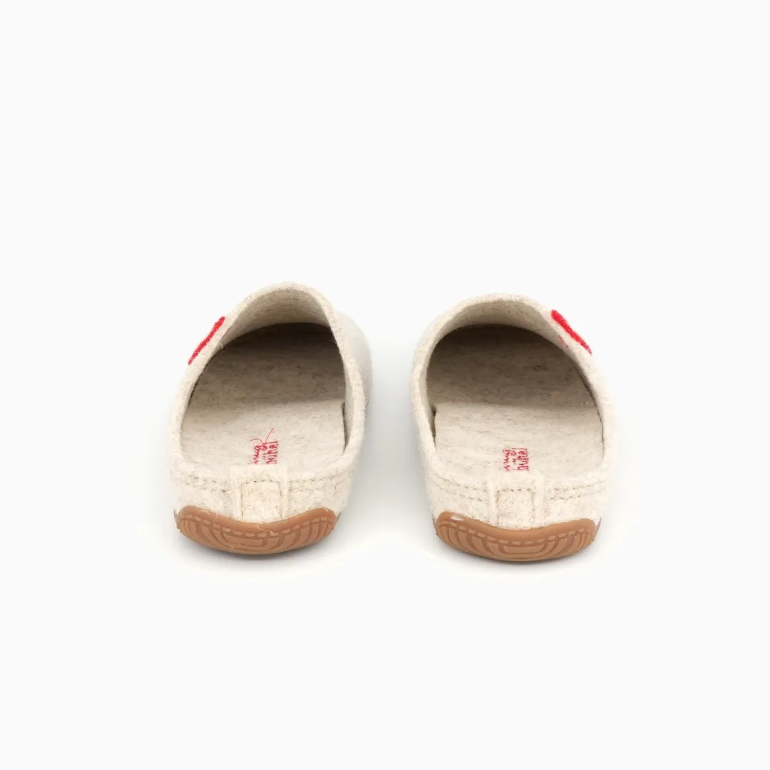 Gipfelkreuz Filz- Pantoffe Pantoffel Filz mit Fußbett