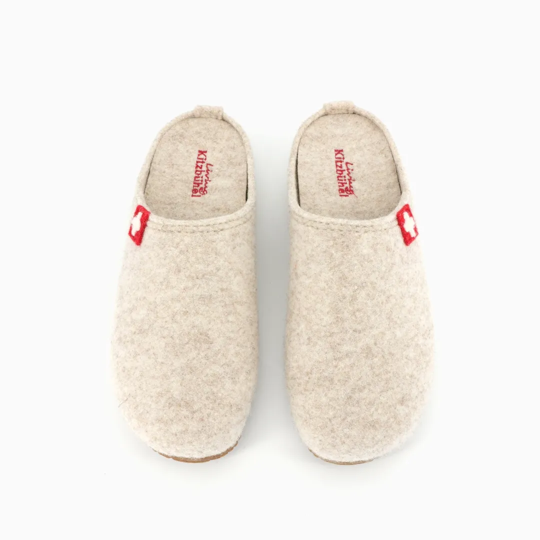 Gipfelkreuz Filz- Pantoffe Pantoffel Filz mit Fußbett
