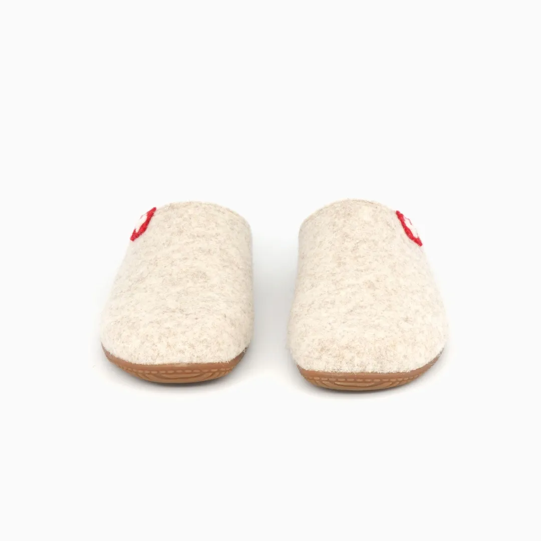 Gipfelkreuz Filz- Pantoffe Pantoffel Filz mit Fußbett