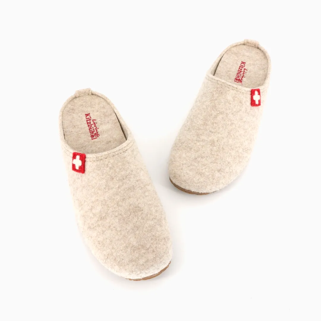 Gipfelkreuz Filz- Pantoffe Pantoffel Filz mit Fußbett