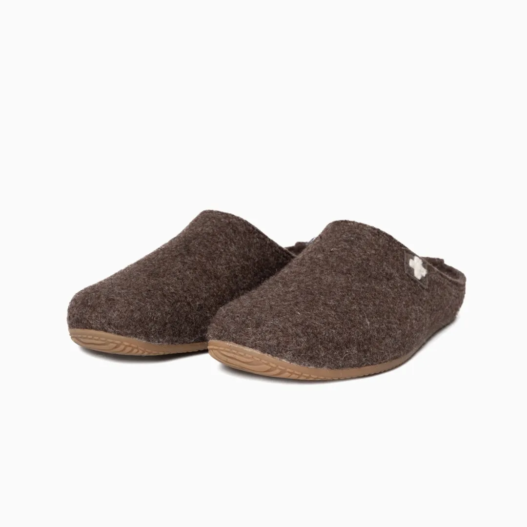 Gipfelkreuz Filz- Pantoffe Pantoffel Filz mit Fußbett